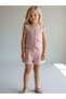 Girl's Sequin Textured Vest and Shorts Set