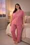 Plus Size Short Sleeve Milan Shirt Pajama Set- Young Mother Series - 3