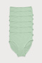 Women's Green 6-Pack Modal High Waist Slip Panties 1955