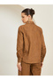 Women Tan Embroidered Long Sleeve Shirt - 5