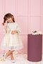 Girls' Lace Dress with Headpiece, Eid al-Fitr Dress