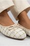 Tweed Fabric Mary Janes Ballet Flats Stylish Buckled Orthopedic Sole Everyday Shoes - 4