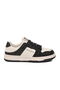 Black and White Lace-Up Stone Embroidered Lightweight Women's Sneaker Pci-11505 g - 3