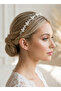 Pearl and Crystal Stone Bridal Crown Hairband - 2
