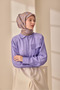 Lorena - Silkhome Aura Viscose Blended Cotton Texture 90X90Cm Scarf – 4 Seasons Use - 140005-20 - 5
