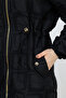 Women's Embossed Patterned Waist Tunneled Quilted Cap - 5