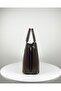 Leather Scarf Detailed Women's Hand and Shoulder Bag Bitter Brown - 4