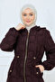 Women's Embossed Patterned Waist Tunneled Quilted Cap - 3