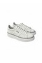 Men's White Lace-Up Casual Shoes - 3