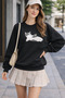 Chill Cat Printed Cotton Relaxed Fit Crew Neck Unisex Sweatshirt