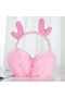 Hei Cute Light Pink Antler Winter Women's Plush Earmuffs