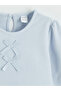Blue Bow Detailed Girls' Blouse - 2