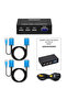 مفتاح KVM USB VGA لمشاركة جهازي كمبيوتر وشاشة عرض فيديو واحدة و3 أجهزة USB - 4