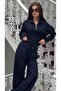 Women's Half Zippered Pleated Detail Modal Track Suit - 5