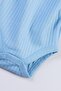 Newborn and Baby Envelope Collar Bodysuit 100% Cotton Camisole (Blue) - 2