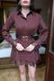 Double Fabric Belted Lace Detail Mini Shirt Dress - 2