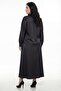 Women's Black Summer Satin Top and Bottom Set with Belt and Accessories - 4