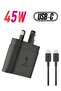 45W Super fast charger Plug Data cable for Samsung galaxy S24 ULTRA S23 ultra FE S22 S21 fe S20 not