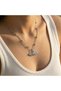 316L Anti-Tarnish Steel Silver Color Heart Model Women's Necklace - 4