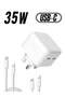 Original 35W USB-C Power Adapter For iPhone 14 13 12 11 Pro Max 14 Plus XS XR XS Max iPad Pro Macbo