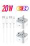 2 Pack USB C Plug for iPhone Charger, Type C Fast Charger Plug and Cable for iPhone Charger Lead an