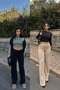 Women's 2-Piece Wide Leg High Waist Sweatpants