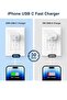 Fast Charger iPhone,20W PD USB C Wall Charger 4 Pack with 6FT Fast Charging Cable - Fast Charger fo - 5