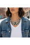 Crystal Stone Glamorous Evening Dress Necklace – Drop Model Special Occasion & Event Necklace - 3