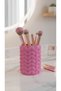 Woven Textured Makeup Organizer – Modern Home Accessory, Multi-Color Option