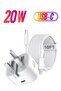 iPhone Fast Charger Plug & Cable 2mT, [Apple MFi Certified] iPhone 20W USB C USB C Charger Power Ad