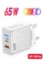 65W GaN USB-C Power Adapter | Dual Type-A & Type-C Wall Charger Compatible with Steam Deck, iPhone,