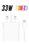 33W Charging Combo Type A White – Fast USB Charger for Smartphones, Tablets, and More – Efficient 3 - 4