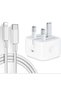 20-W Apple Charger Uk Plug Type C Adapter With 1m Iphone Fast Charging Cable Universal Travel Adapt - 4