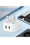 2-Pack 20W USB-C PD Fast Wall Charger | Dual Port Travel Power Adapter with British Plug | Compatib - 3
