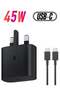 45W USB C Super Fast Charger 2.0 for Samsung Galaxy S23/S23 Ultra/S23+/S22/S22 Ultra/S22+/S21/S20/N