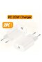 2-Pack 20W USB-C PD Fast Wall Charger with European Standard Plug | Compatible with iPhone 15/14/13 - 2