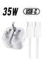 35W USB-C Charger with 1M Type-C to Type-C Cable – Compatible with iPhone 15 Series, Samsung S24, a