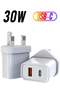 "30W GaN Dual Ports Charger – High-Speed USB-C for iPhone, MacBook Air, Samsung Laptop, and 18W USB