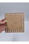 Wooden 15X15 cm 10 Pieces Tray Knitting Plate Supla Perforated Coaster Crochet Base Craft Basket Base - 2