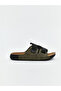 Khaki Suede Look Men's Slippers - 2