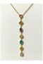 Multi-Colored Stone Women's Y Necklace – with Dangling Zircon Detail, Does Not Tarnish - 4