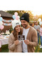 Dad Mom Embroidered Beanie Set of 2 / Dad Mom Beanie Set Embroidered Hat Set - 2