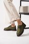 Resel stitched tied genuine leather women's shoes khaki nubuck