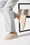 Tutes Side Embroidery Patterned Women's Sports Shoes Beige Skin - 2