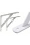 قطعتان من دعامات سطح الطاولة شديدة التحمل - دعامات رفوف جدارية على شكل حرف L - أبيض - 7