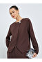 Brown Asymmetric Top and Wide Leg Trousers Co-Ords - 2