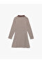 Cotton Long Sleeve Striped Shirt Collar Dress - 6
