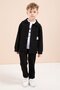 Boy's 3-Piece Set with Black Crest Detailed Shirt and Double-Legged Trousers 23619 - 4