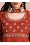 3-Piece Zari Embroidered Yoke Tunic, Gharara and Dupatta Festive Co-Ords - 4
