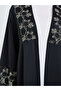 Women Embellished Black Kimono Abaya with Inner Dress Set - 3